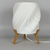 EleganceSweep Minimalist Table Lamp - Bedside Lamp in cotton white shade and wood brown base. Half image on and half image off.