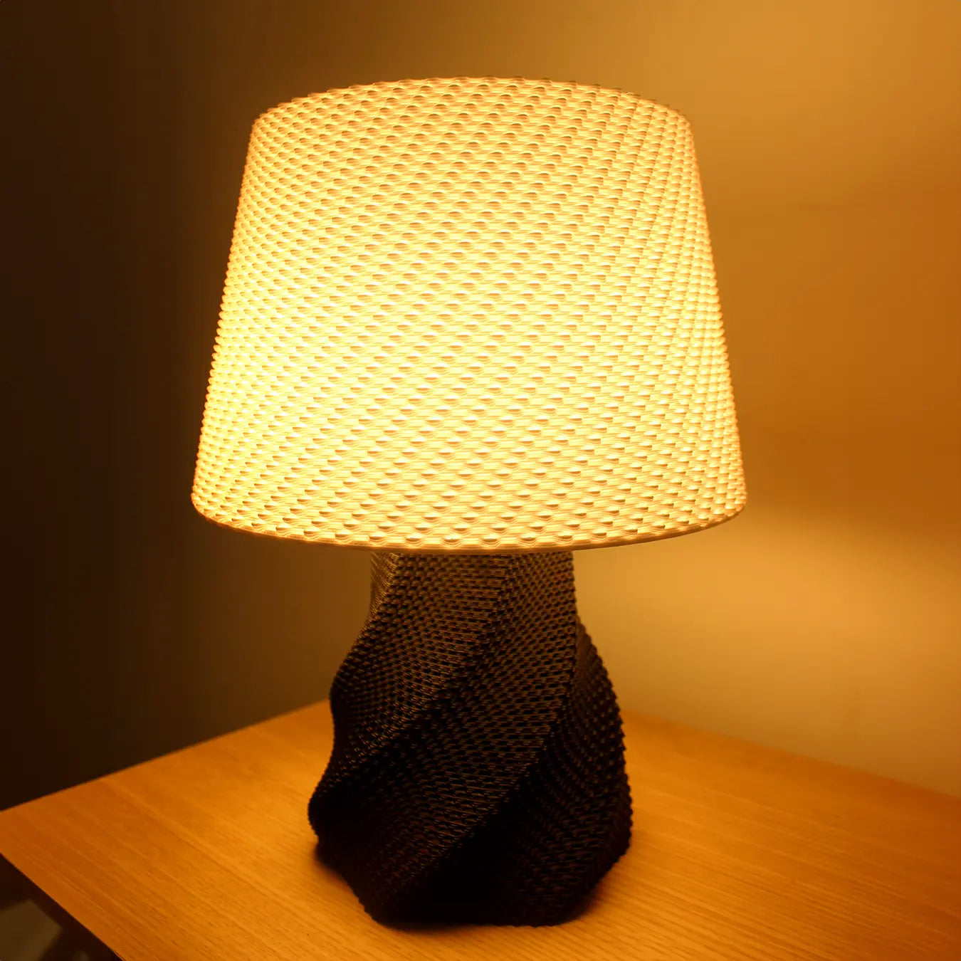 Julian Table Lamp: A Cozy Weave of Light and Comfort