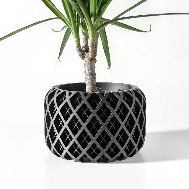 Torio Planter Pot with Drainage Tray &amp; Stand: Modern and Unique Home Decor for Plants