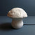 Edulis Fungus Table Lamp - Small Organic Mushroom Design in cotton white color.