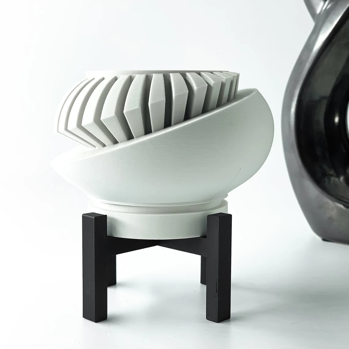 Luxar Planter Pot: Sleek 3D Printed Modern Design for Stylish Indoor Gardening