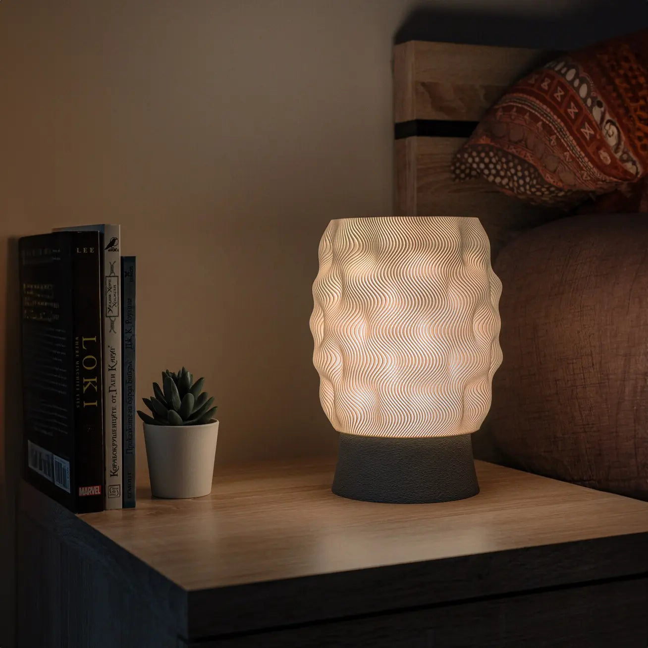 Natürliche Tischlampe – moderne Schreibtisch-/Nacht-/Nachttischlampe