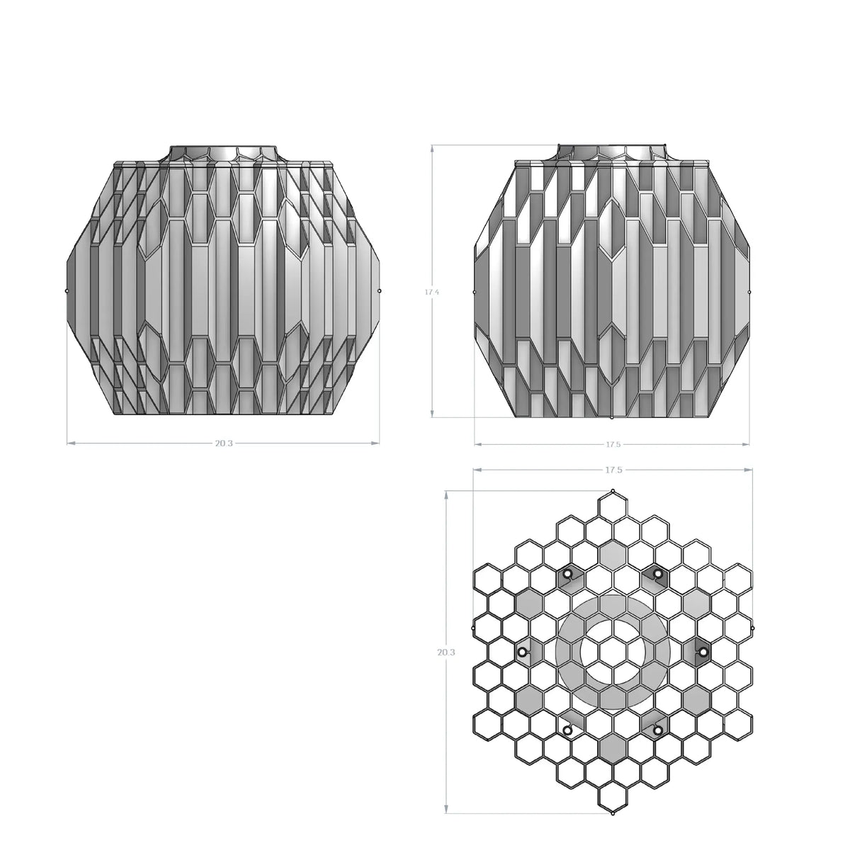 The Hex Overload Lampshade: Modern Geometric Elegance