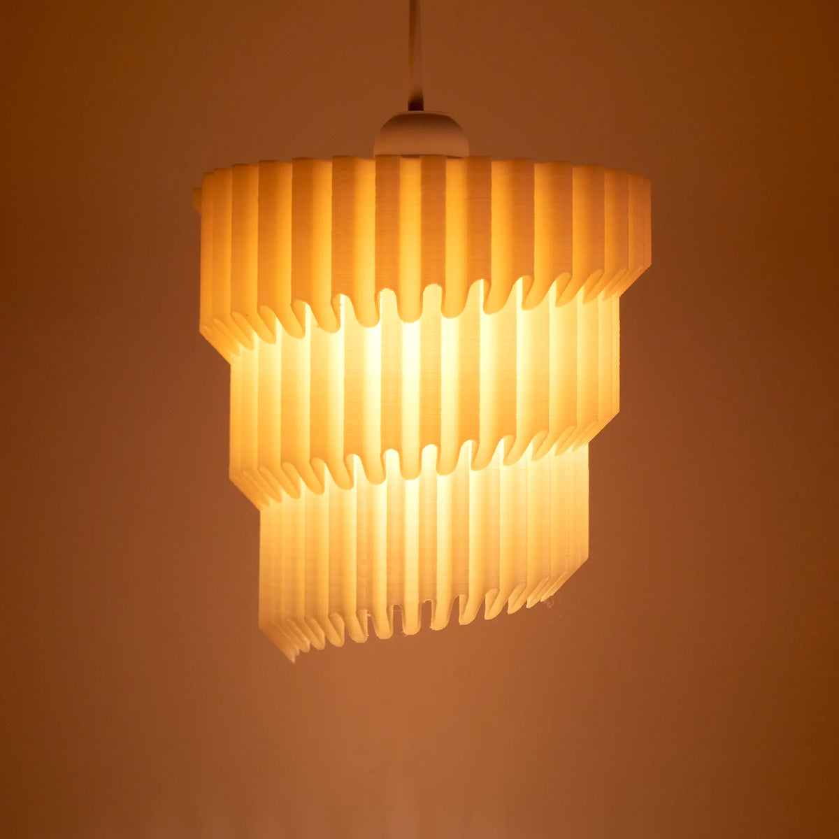 Unfurling Ripple Chandelier  - Abstract Lamp Shade